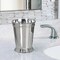 Stainless Steel Bathroom Tumbler Cup | Decorative Rinse Cup,Drinking Glass,Toothbrush & Makeup Brush Holder for Vanity Countertops,Sink & Desk | Chrome